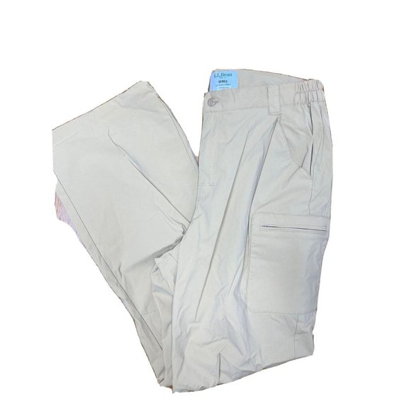 L.L. Bean Other - LL Bean Cresta Pants Mens M Tan Hiking Cargo Lightweight Nylon Pockets Elastic